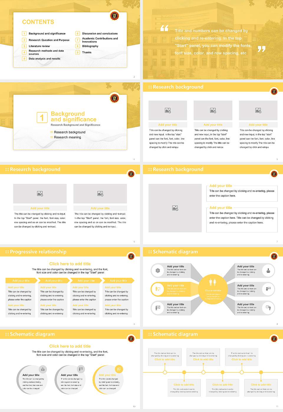 Ottawa University-Ottawa Graduation Thesis Defense PPT Template16:9 ratio PPT effect preview image2