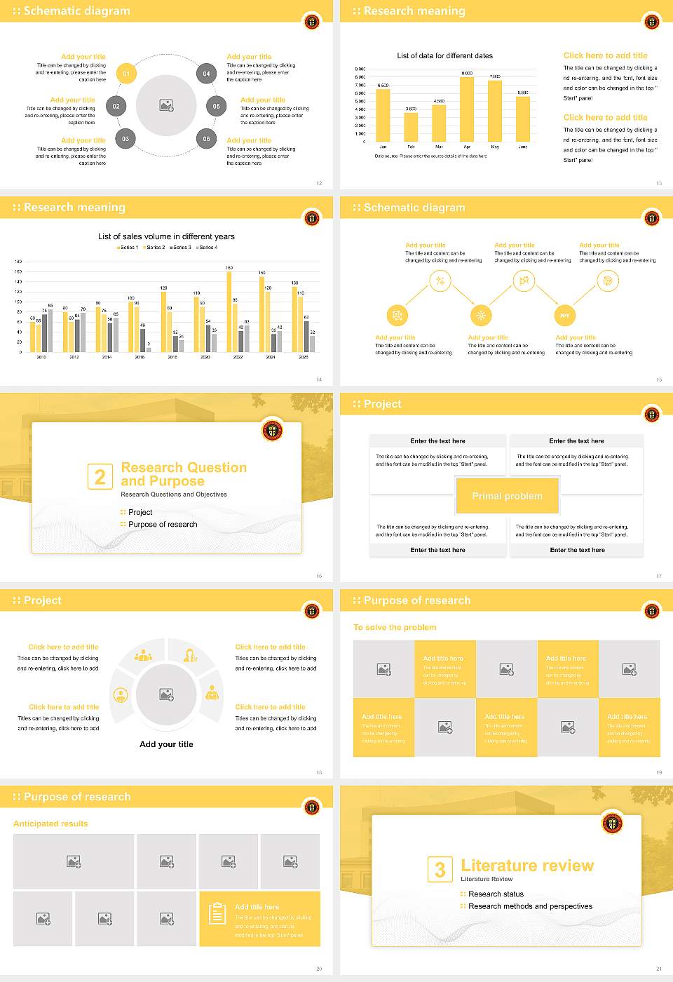 Ottawa University-Ottawa Graduation Thesis Defense PPT Template16:9 ratio PPT effect preview image3