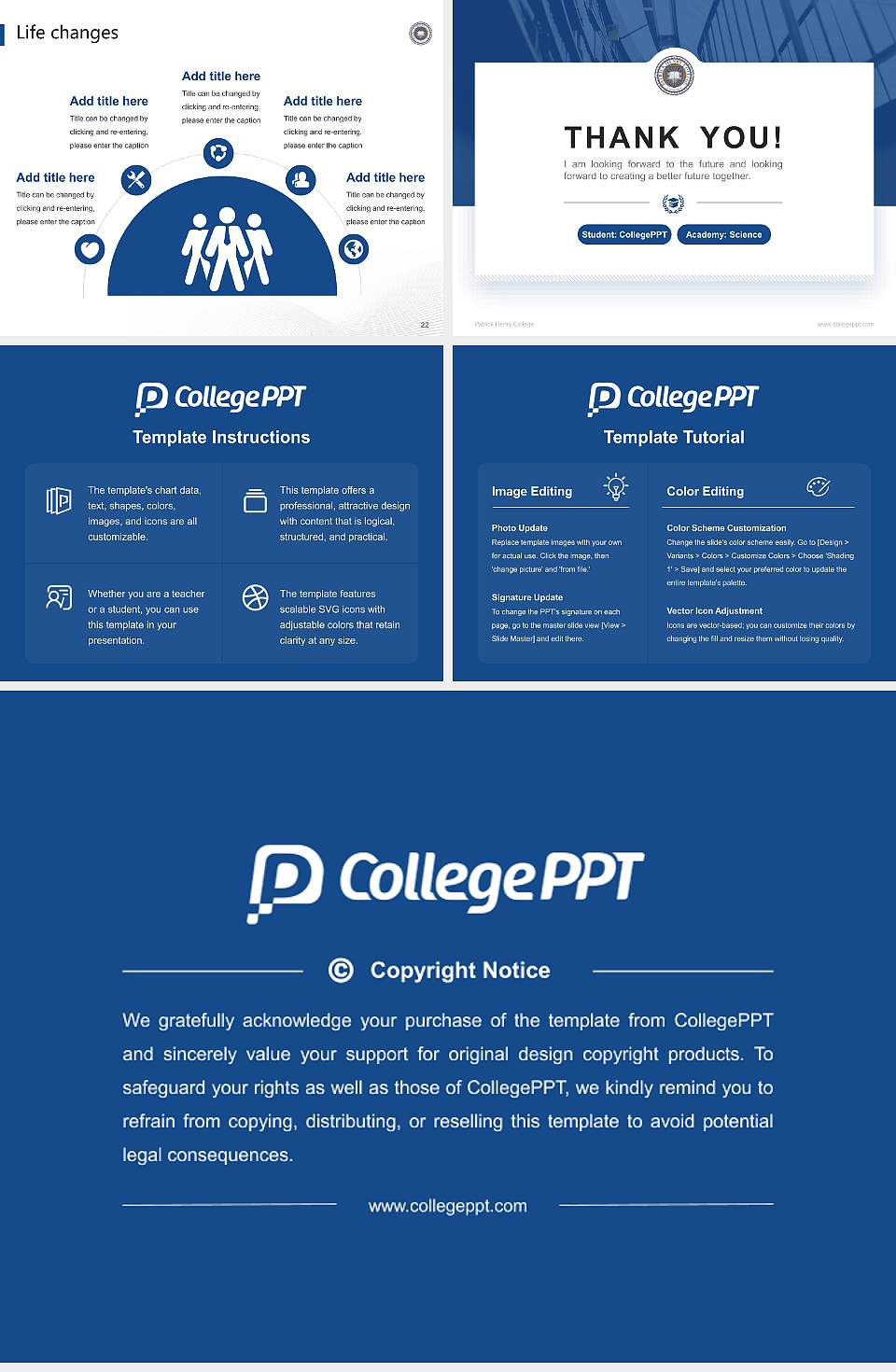 Patrick Henry College National Scholarship Defense PPT Template4:3 ratio PPT effect preview image4