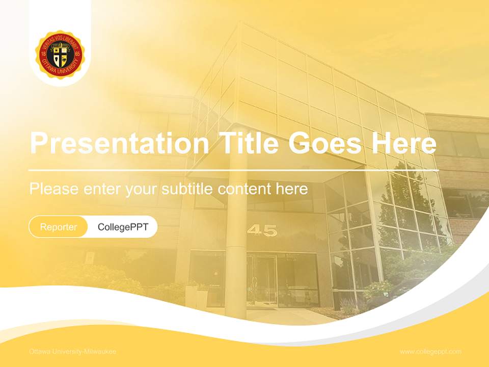 Ottawa University-Milwaukee Lecture Sharing and Networking Event PPT Template4:3 ratio PPT effect preview image4