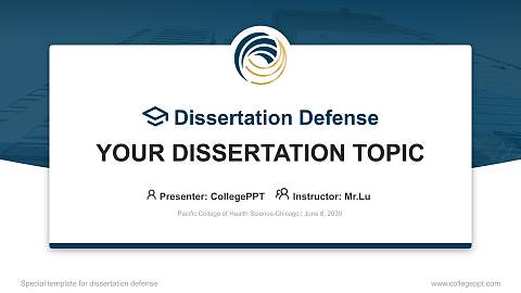 Pacific College of Health Science-Chicago Graduation Thesis Defense PPT Template