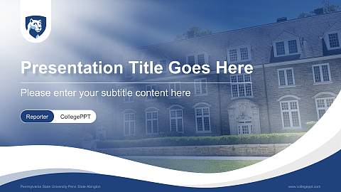 Pennsylvania State University-Penn State Abington Lecture Sharing and Networking Event PPT Template