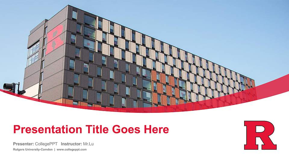Rutgers University-Camden Course/Courseware Creation PPT Template16:9 ratio PPT effect preview image