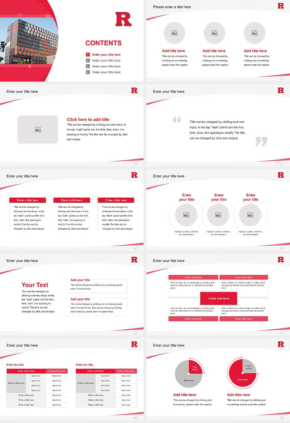 Rutgers University-Camden Course/Courseware Creation PPT Template16:9 ratio PPT effect preview image2