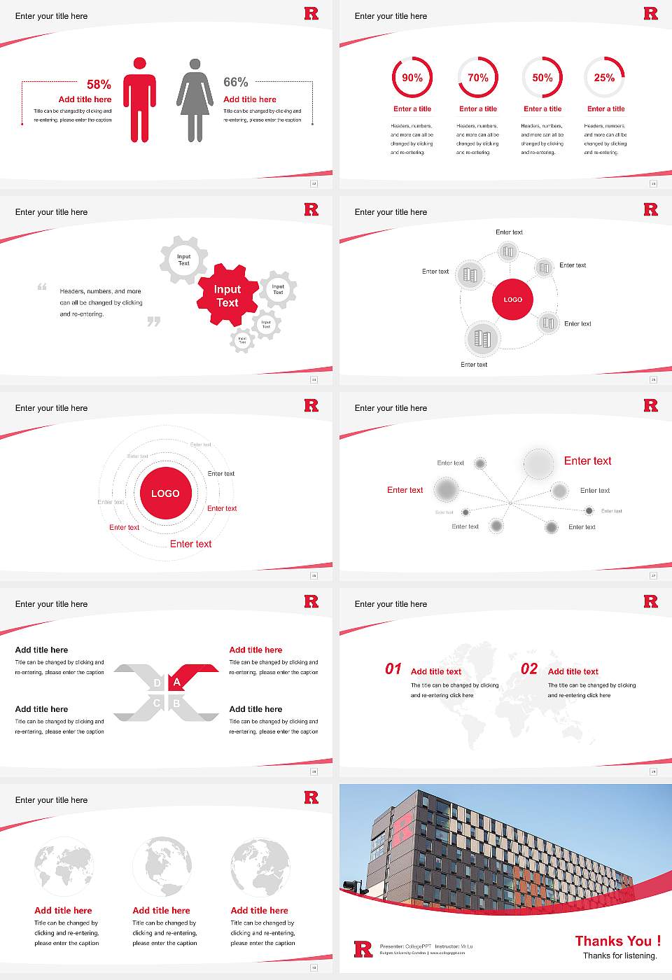 Rutgers University-Camden Course/Courseware Creation PPT Template16:9 ratio PPT effect preview image4