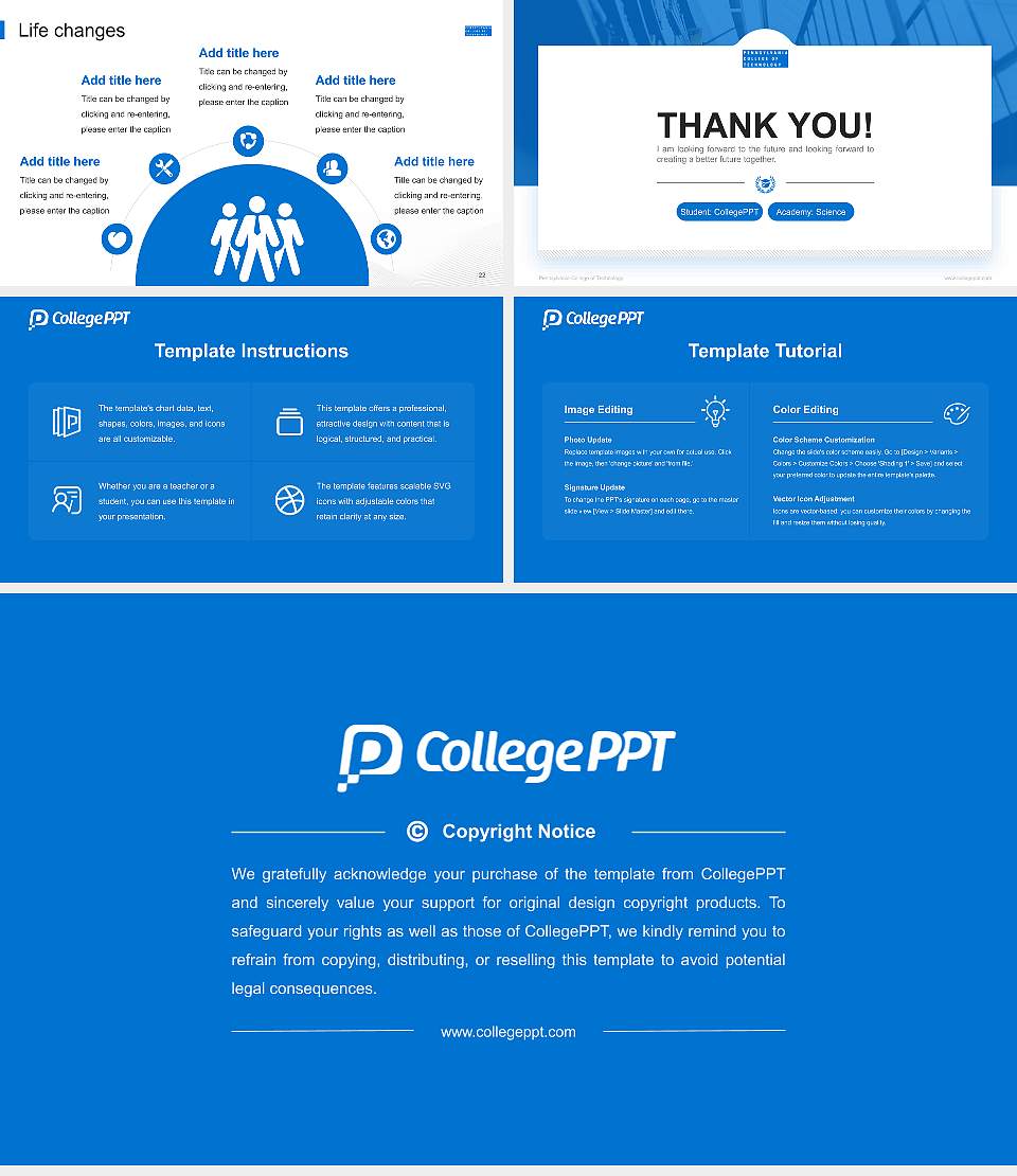 Pennsylvania College of Technology National Scholarship Defense PPT Template16:9 ratio PPT effect preview image4
