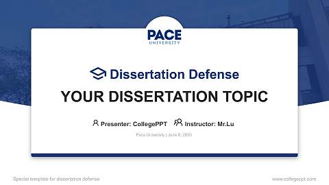 Pace University Graduation Thesis Defense PPT Template