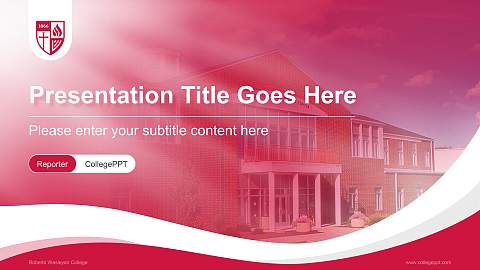 Roberts Wesleyan College Lecture Sharing and Networking Event PPT Template