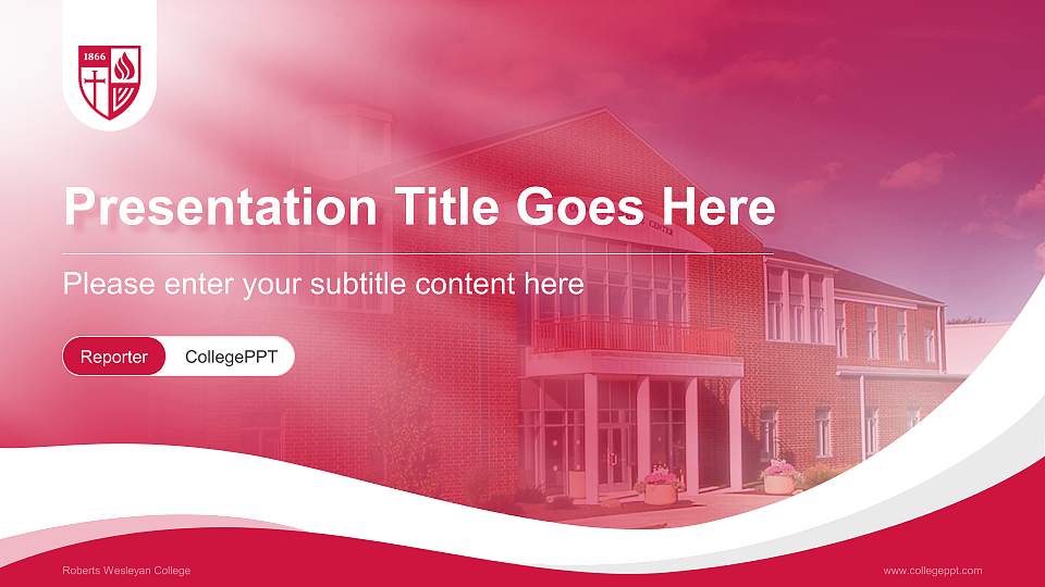 Roberts Wesleyan College Lecture Sharing and Networking Event PPT Template16:9 ratio PPT effect preview image