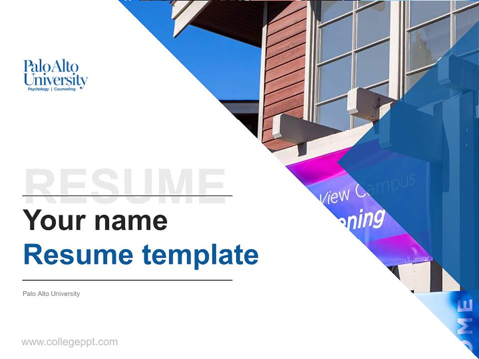 Palo Alto University Resume PPT Template4:3 ratio PPT effect preview image5
