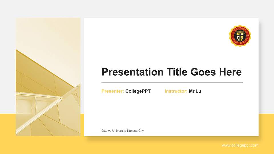 Ottawa University-Kansas City General Purpose PPT Template16:9 ratio PPT effect preview image