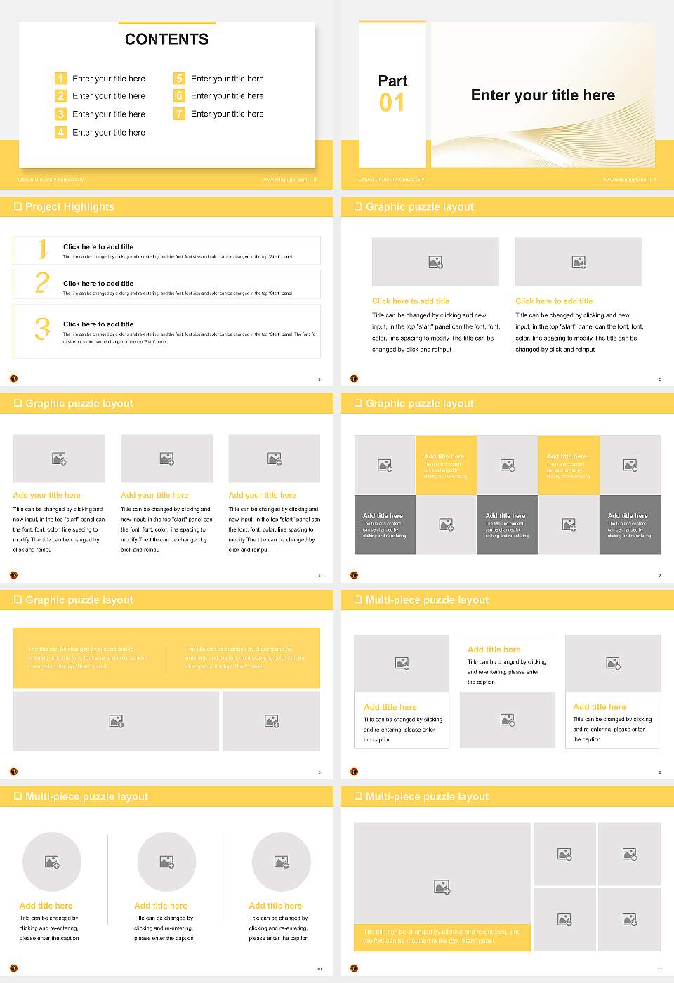 Ottawa University-Kansas City General Purpose PPT Template16:9 ratio PPT effect preview image2