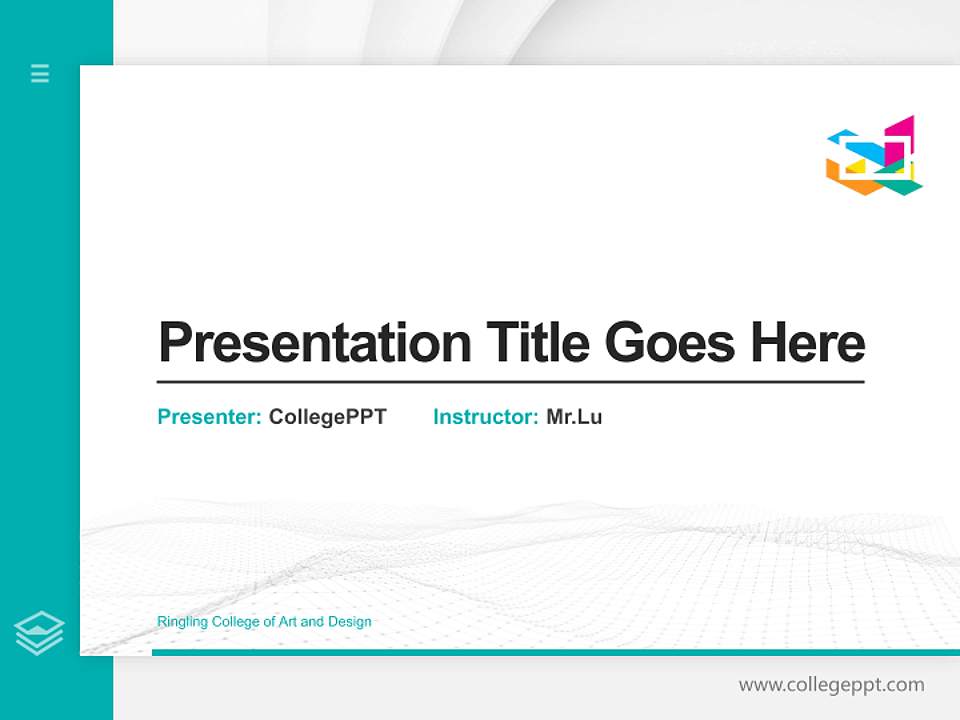 Ringling College of Art and Design Thesis Proposal/Graduation Defense PPT Template4:3 ratio PPT effect preview image5