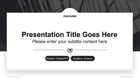 Paul Quinn College National Scholarship Defense PPT Template