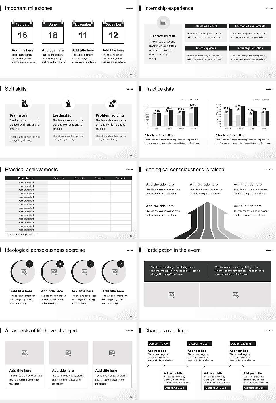 Paul Quinn College National Scholarship Defense PPT Template16:9 ratio PPT effect preview image3