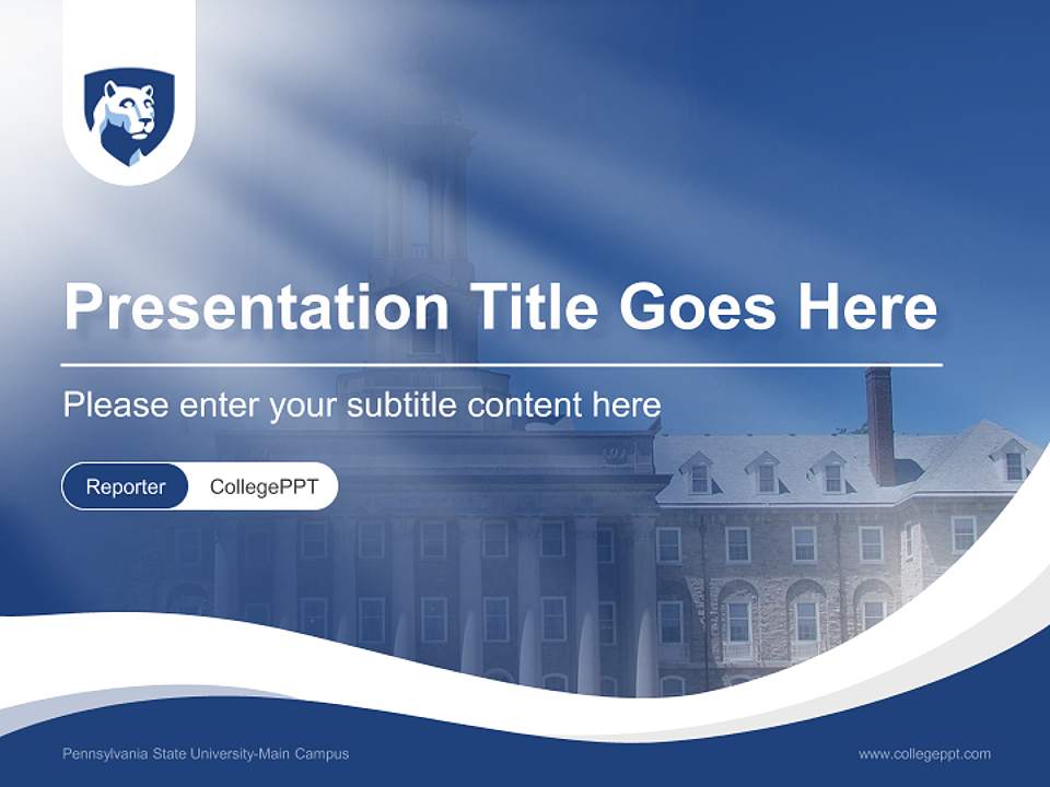 Pennsylvania State University-Main Campus Lecture Sharing and Networking Event PPT Template4:3 ratio PPT effect preview image4