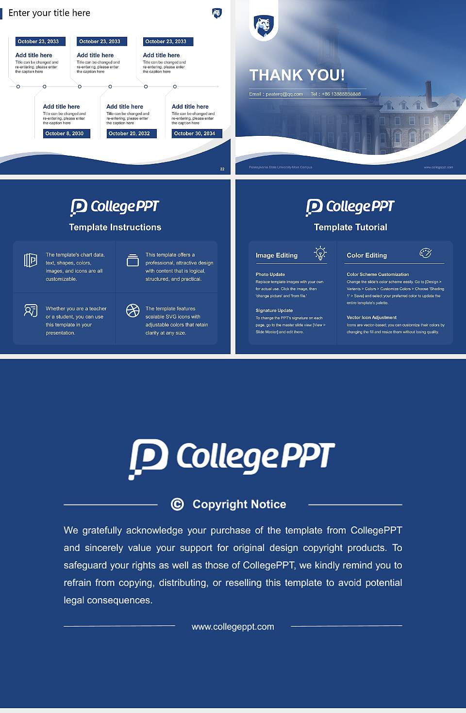 Pennsylvania State University-Main Campus Lecture Sharing and Networking Event PPT Template4:3 ratio PPT effect preview image4