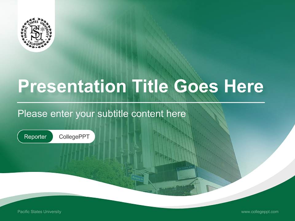 Pacific States University Lecture Sharing and Networking Event PPT Template4:3 ratio PPT effect preview image4