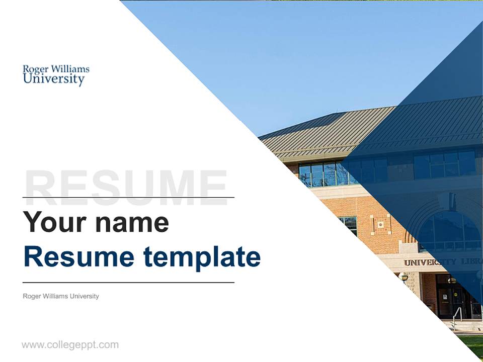 Roger Williams University Resume PPT Template4:3 ratio PPT effect preview image5