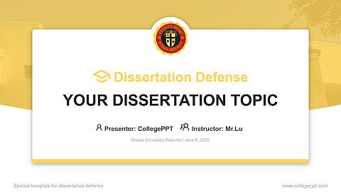 Ottawa University-Surprise Graduation Thesis Defense PPT Template