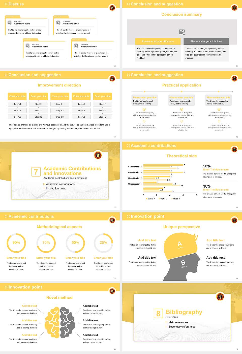 Ottawa University-Surprise Graduation Thesis Defense PPT Template16:9 ratio PPT effect preview image6