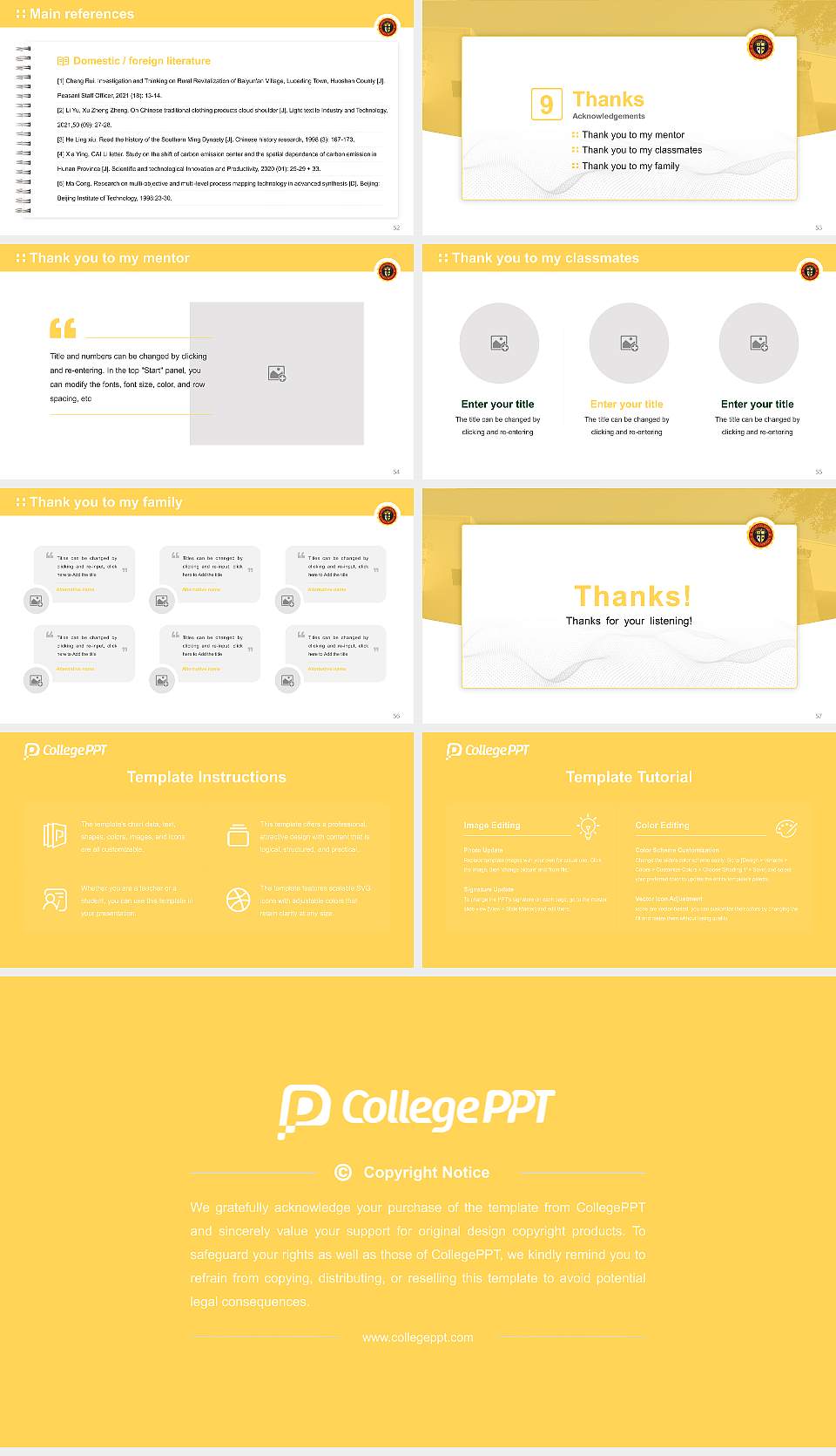 Ottawa University-Surprise Graduation Thesis Defense PPT Template16:9 ratio PPT effect preview image7