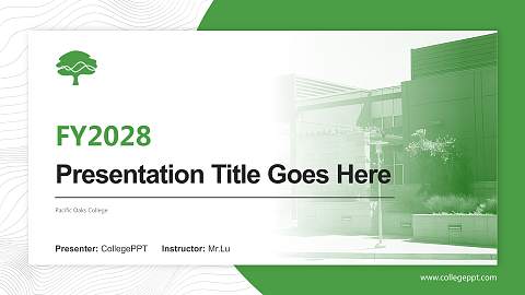 Pacific Oaks College Academic Presentation/Research Findings Report PPT Template
