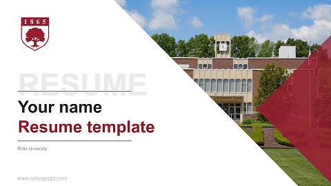 Rider University Resume PPT Template
