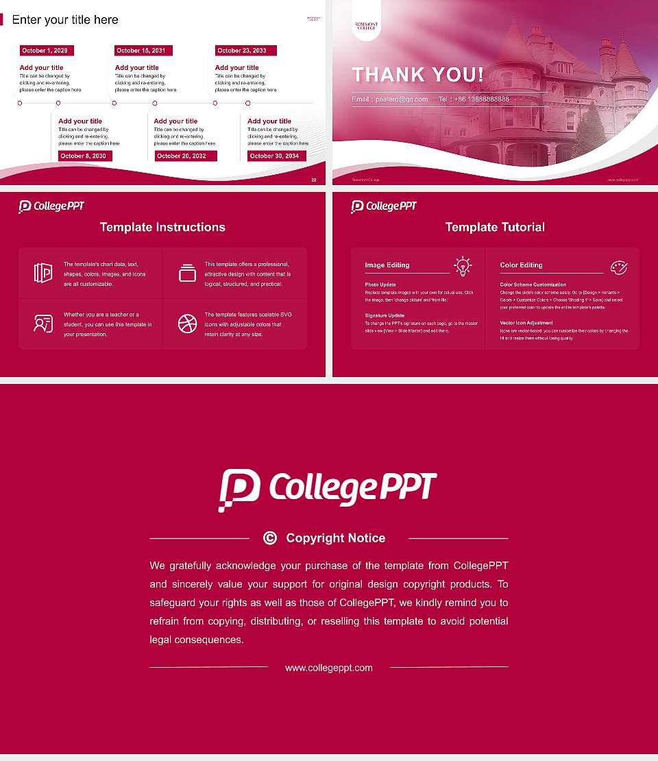Rosemont College Lecture Sharing and Networking Event PPT Template16:9 ratio PPT effect preview image4