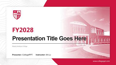 Roberts Wesleyan College Academic Presentation/Research Findings Report PPT Template