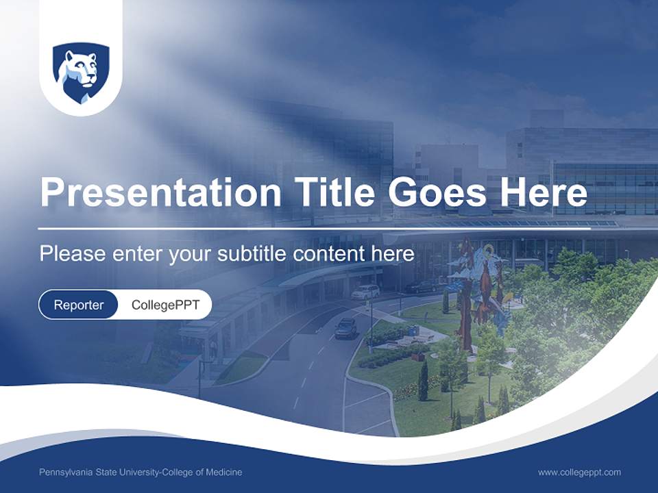 Pennsylvania State University-College of Medicine Lecture Sharing and Networking Event PPT Template4:3 ratio PPT effect preview image4