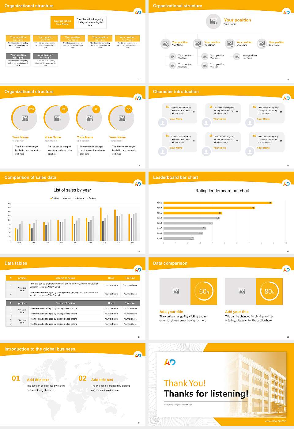 Pennsylvania College of Art and Design Academic Presentation/Research Findings Report PPT Template16:9 ratio PPT effect preview image4