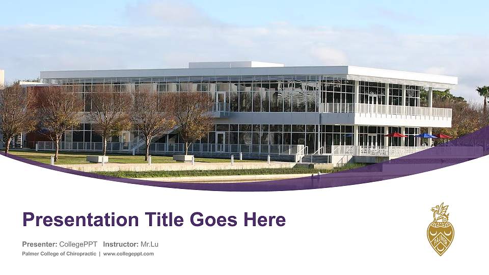 Palmer College of Chiropractic Course/Courseware Creation PPT Template16:9 ratio PPT effect preview image1