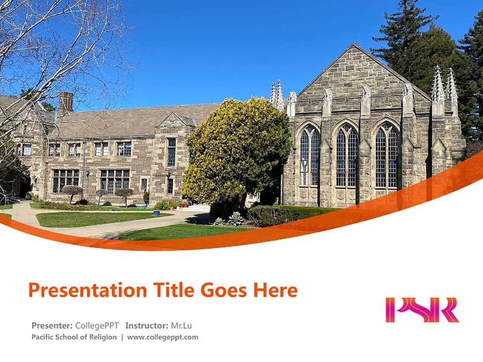 Pacific School of Religion Course/Courseware Creation PPT Template4:3 ratio PPT effect preview image5