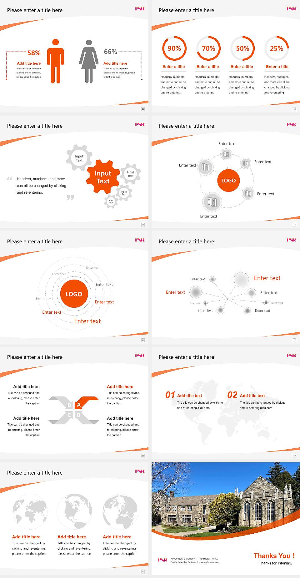 Pacific School of Religion Course/Courseware Creation PPT Template4:3 ratio PPT effect preview image4