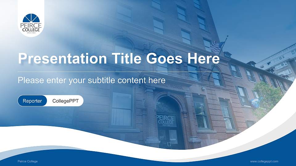 Peirce College Lecture Sharing and Networking Event PPT Template16:9 ratio PPT effect preview image