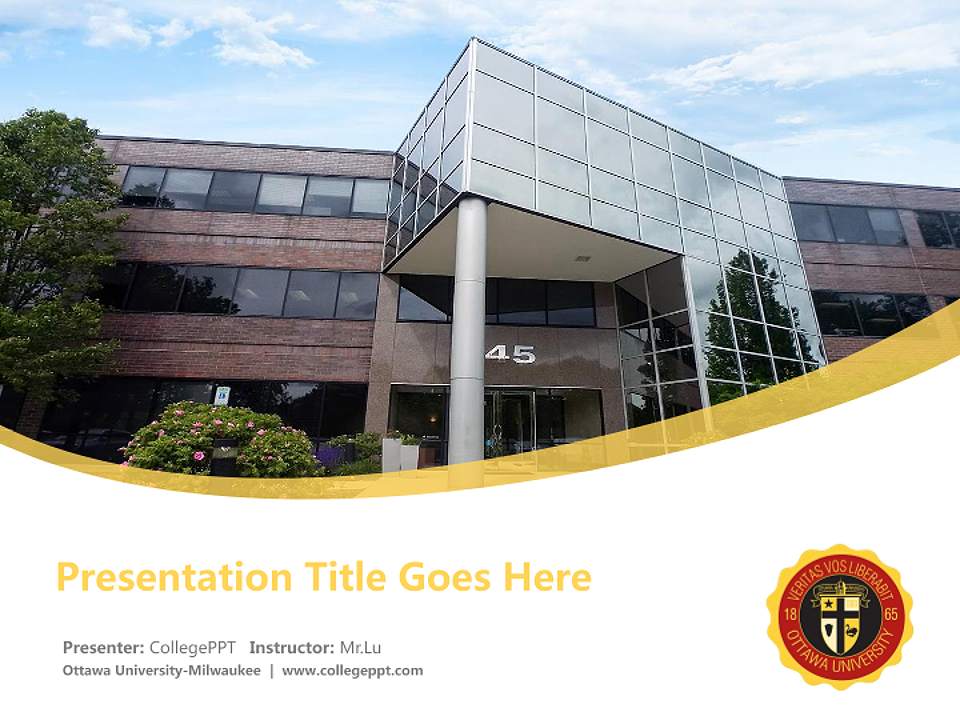 Ottawa University-Milwaukee Course/Courseware Creation PPT Template4:3 ratio PPT effect preview image5