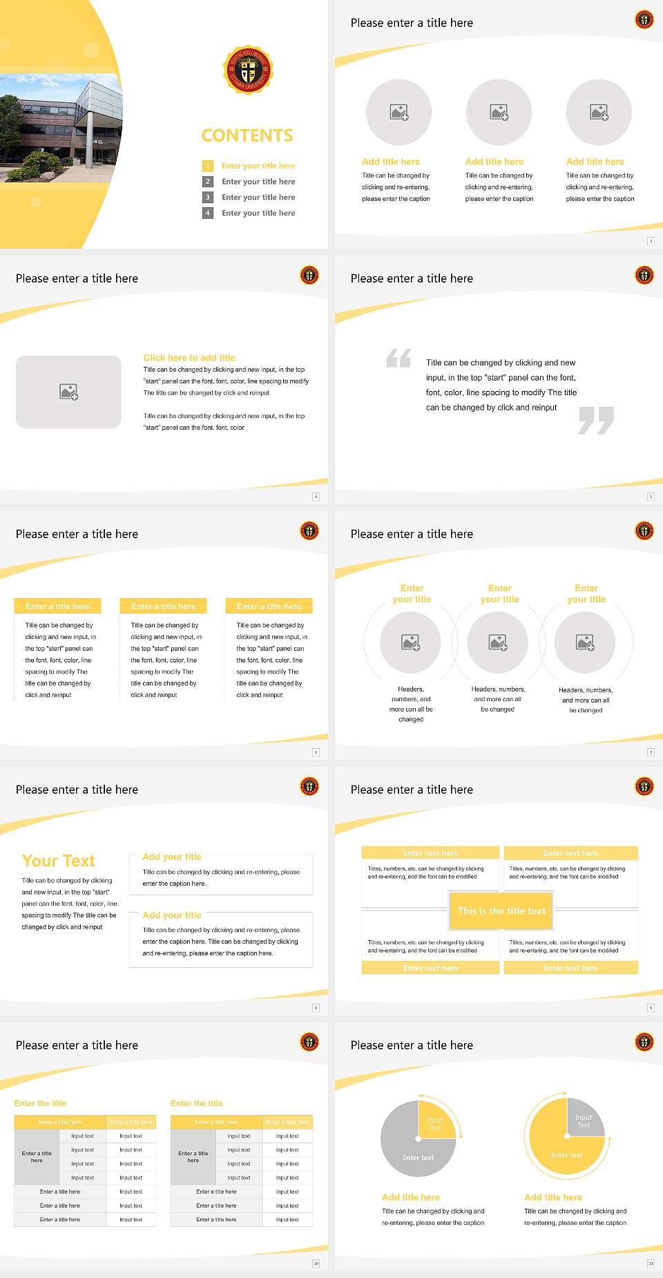 Ottawa University-Milwaukee Course/Courseware Creation PPT Template4:3 ratio PPT effect preview image2