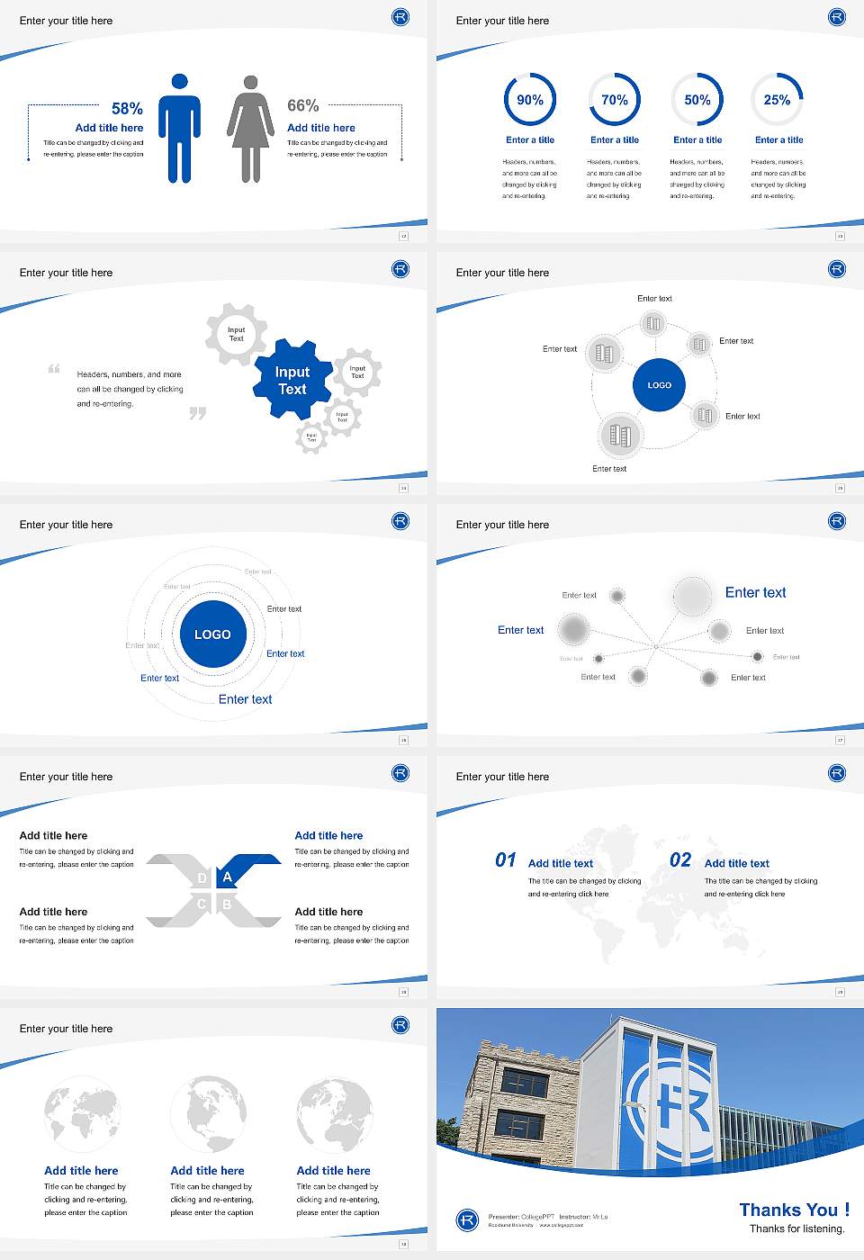 Rockhurst University Course/Courseware Creation PPT Template16:9 ratio PPT effect preview image4