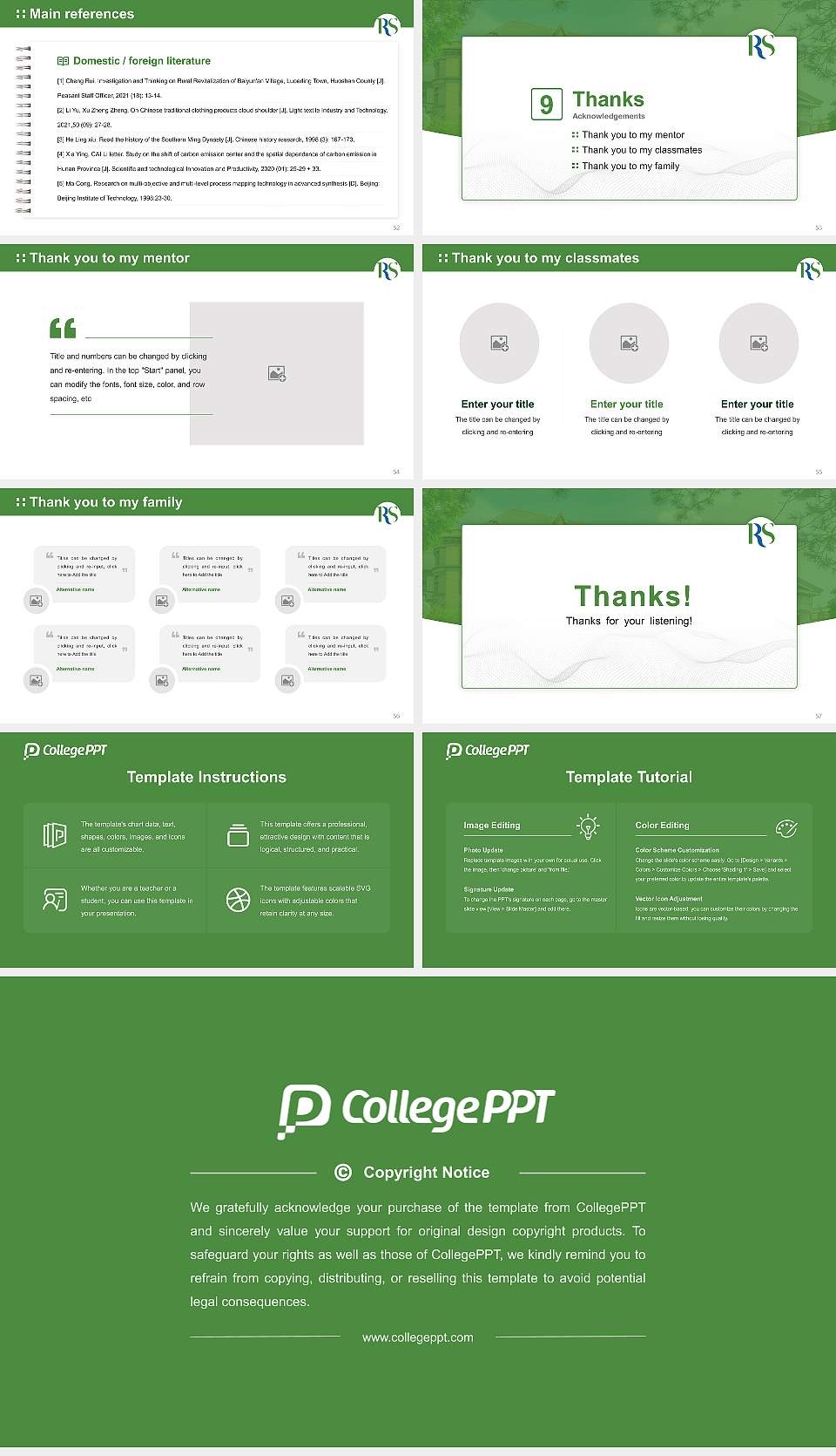 Russell Sage College Graduation Thesis Defense PPT Template16:9 ratio PPT effect preview image7