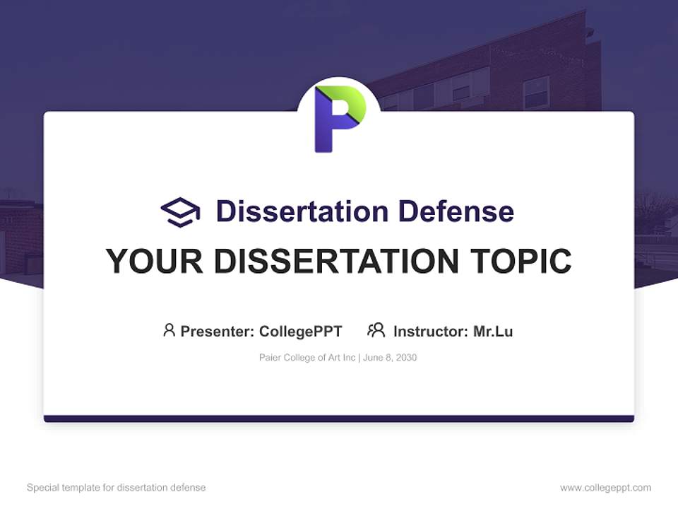 Paier College of Art Inc Graduation Thesis Defense PPT Template4:3 ratio PPT effect preview image7
