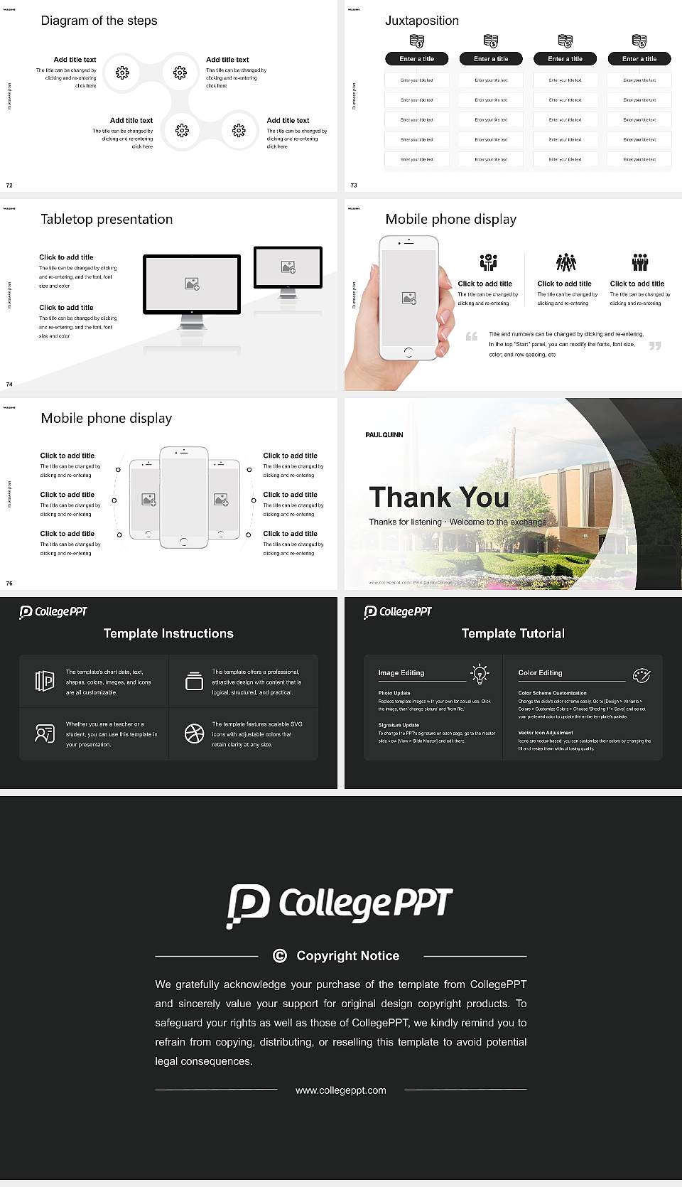 Paul Quinn College Competition/Entrepreneurship Contest PPT Template16:9 ratio PPT effect preview image9