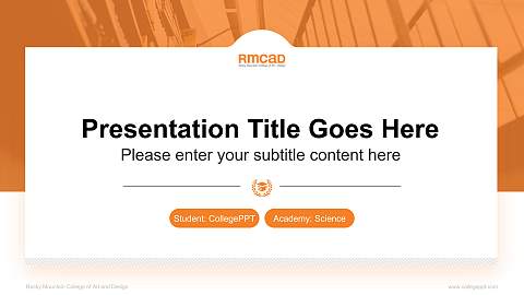 Rocky Mountain College of Art and Design National Scholarship Defense PPT Template