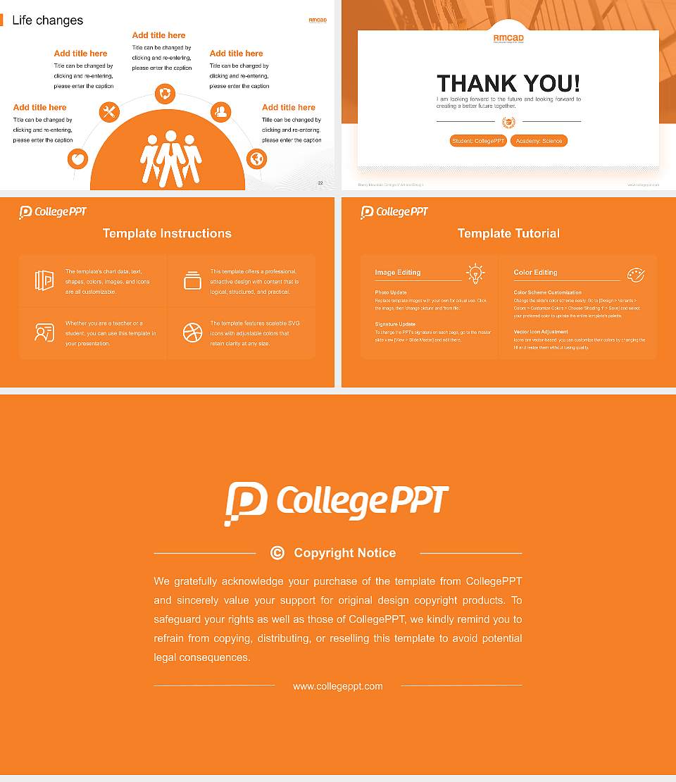 Rocky Mountain College of Art and Design National Scholarship Defense PPT Template16:9 ratio PPT effect preview image4