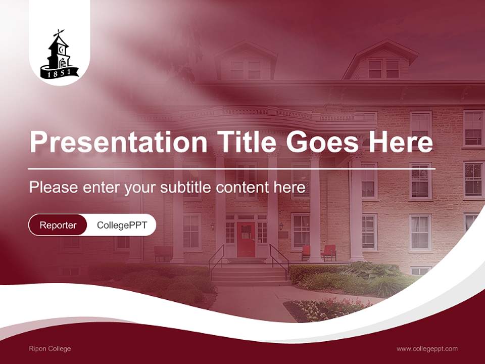 Ripon College Lecture Sharing and Networking Event PPT Template4:3 ratio PPT effect preview image4