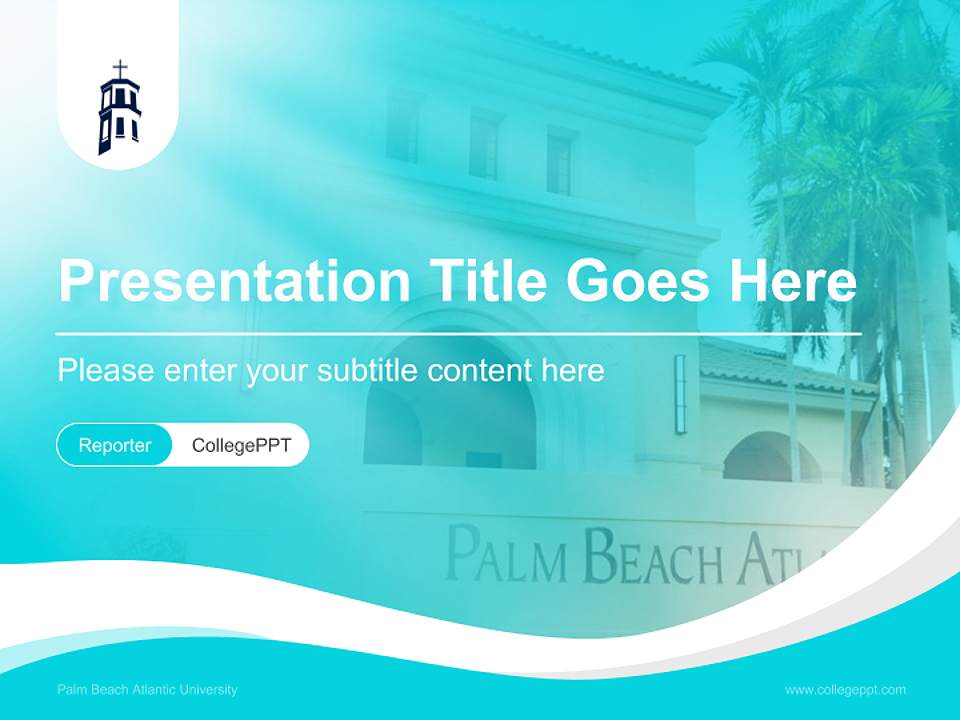 Palm Beach Atlantic University Lecture Sharing and Networking Event PPT Template4:3 ratio PPT effect preview image4