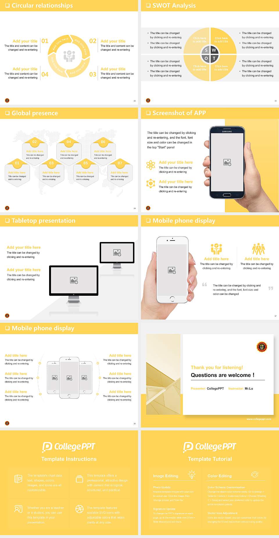 Ottawa University-Ottawa General Purpose PPT Template4:3 ratio PPT effect preview image5