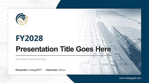 Pacific College of Health Science-Chicago Academic Presentation/Research Findings Report PPT Template