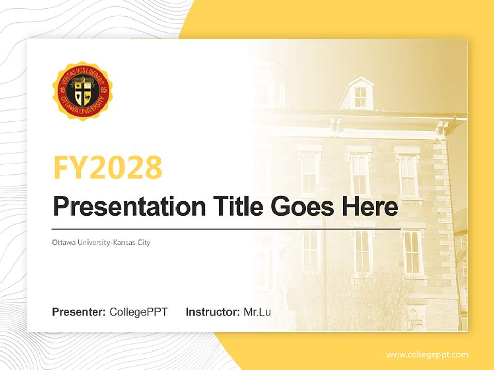 Ottawa University-Kansas City Academic Presentation/Research Findings Report PPT Template4:3 ratio PPT effect preview image5