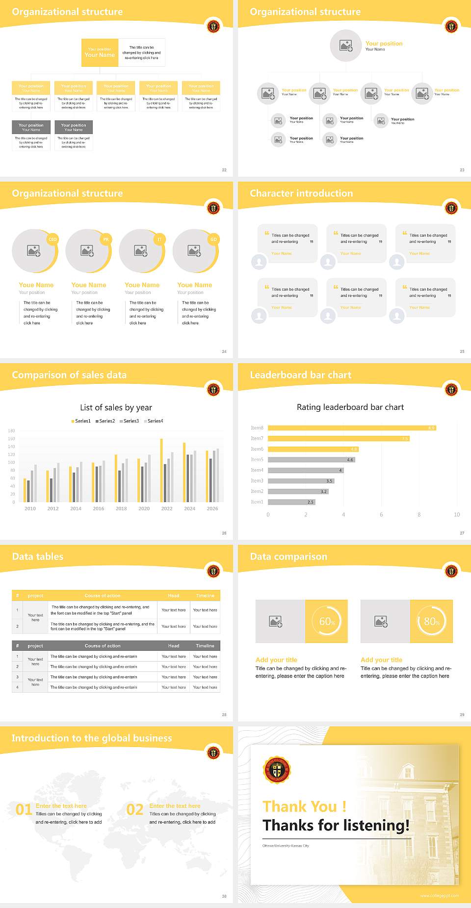 Ottawa University-Kansas City Academic Presentation/Research Findings Report PPT Template4:3 ratio PPT effect preview image4